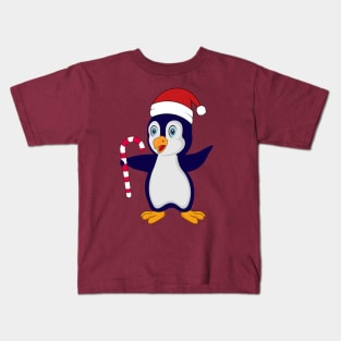 santa pinguin Kids T-Shirt